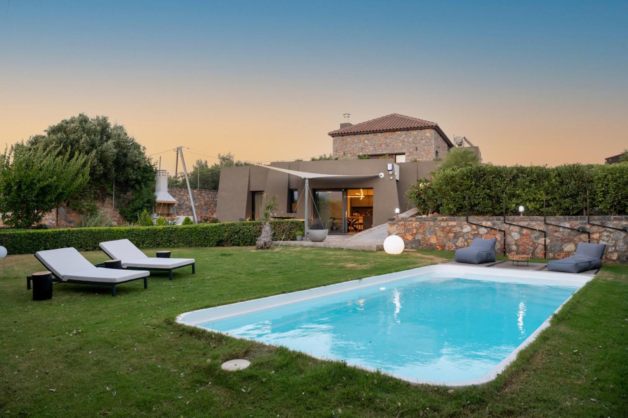 Lithari Luxury Villa With Private Pool, Your Perfect Retreat, Crete Ágios Nikolaos Exterior foto